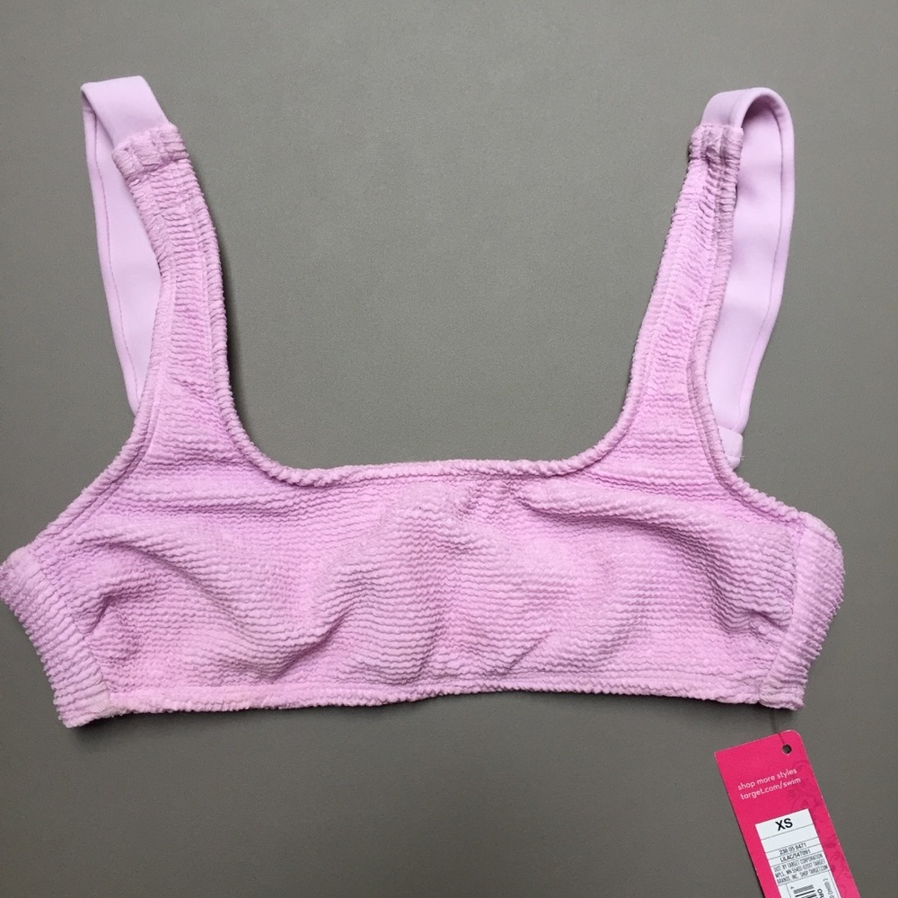 NWT Lilac Frill Ribbed Bathingsuit Top